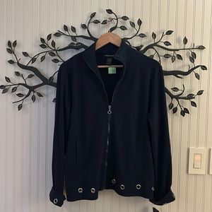 Morgan Cole, navy unlined jacket,side slit pocket,